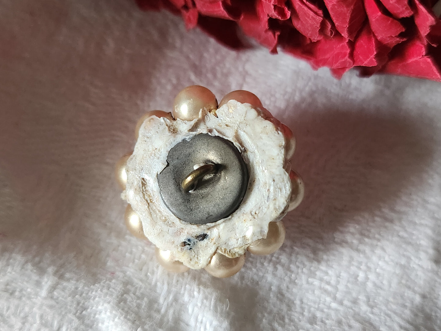 Collection bouton ancien fait maison ???? perle dome 2,1 cm G18H