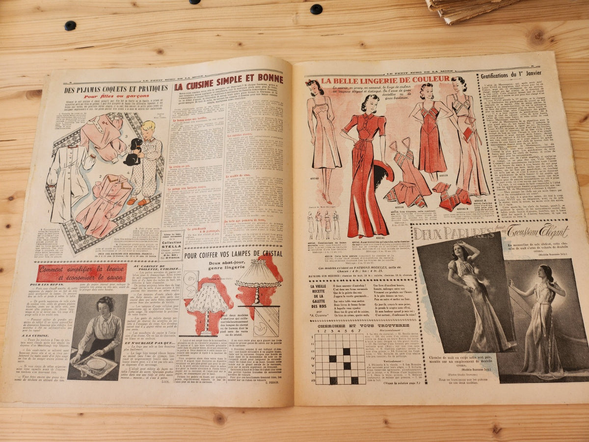 Le petit echo de la mode 1941 n°1 nouvelle année revue mode francaise