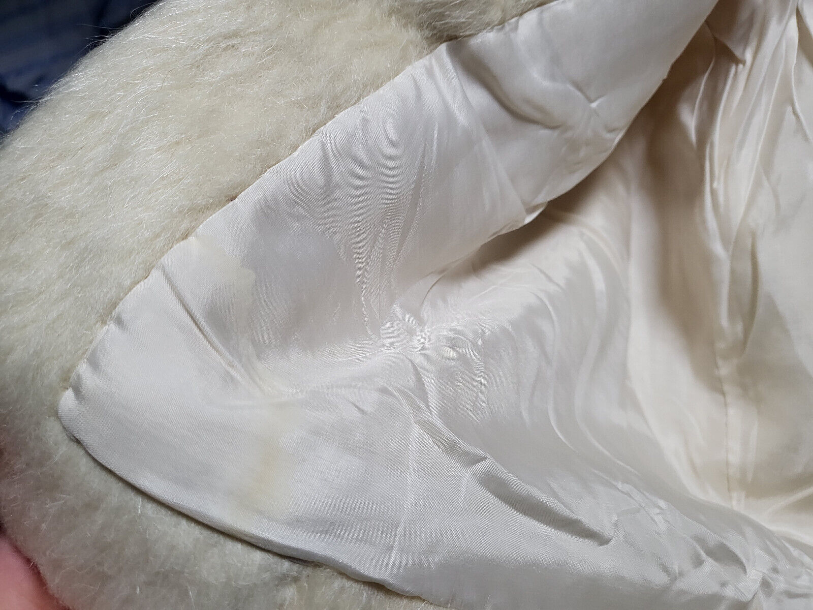 Etole ancienne vintage cape dessus d'épaule petite taille femme 34 crème B5