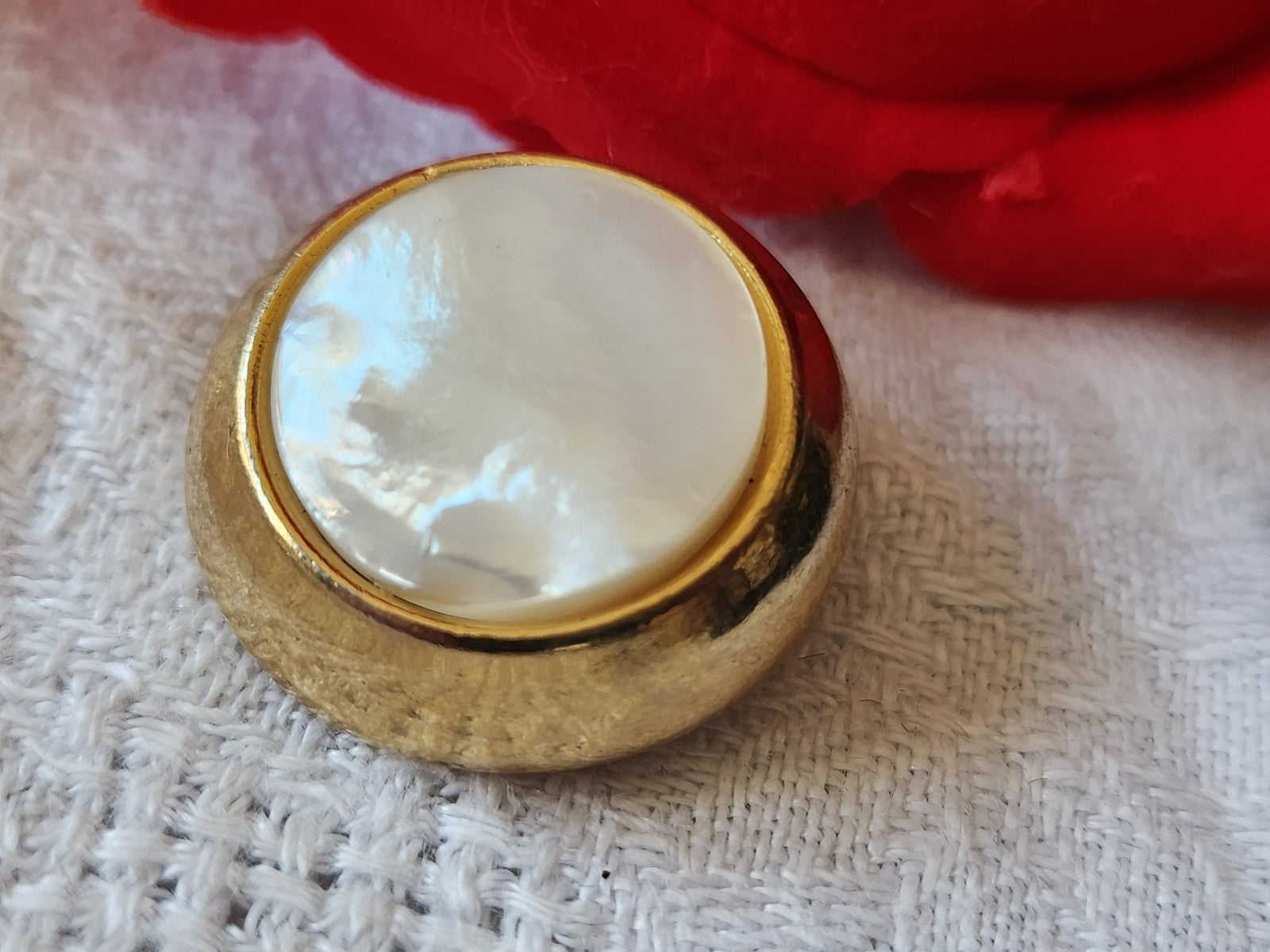 Duo boutons vintage en passementerie noir 2,4 et 2,6 cm D18D