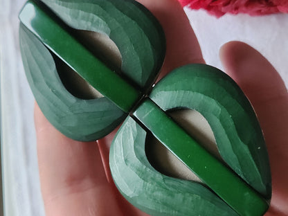 Rare Boucle de ceinture avec ses 6 gros boutons assortis vert  T1