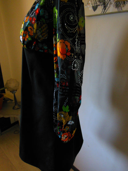 Pur vintage robe ancienne noire élégante taille 40? B1