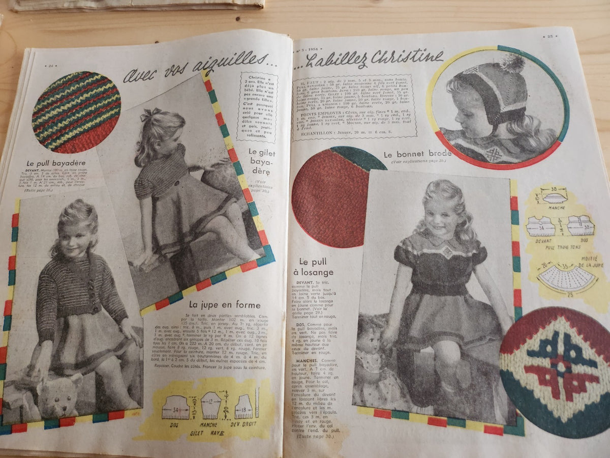 Le petit echo de la mode 1954 n°5  la maison Joyeuse idée pas cher  les canards