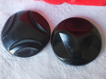 Duo gros boutons anciens en corozo collection 3,1 cm G2O