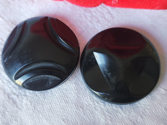 Duo gros boutons anciens en corozo collection 3,1 cm G2O