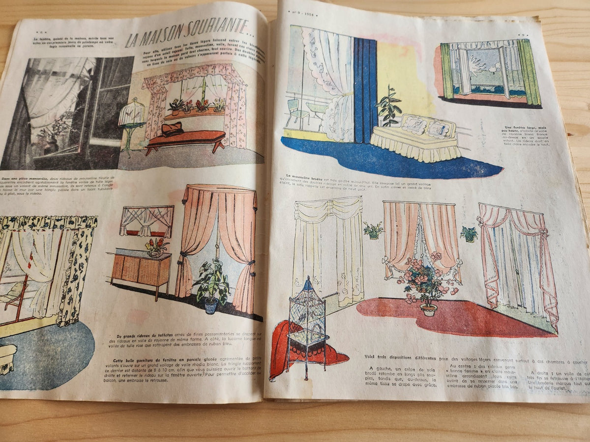 Le petit echo de la mode 1954 n°9  le printemps dans la maison