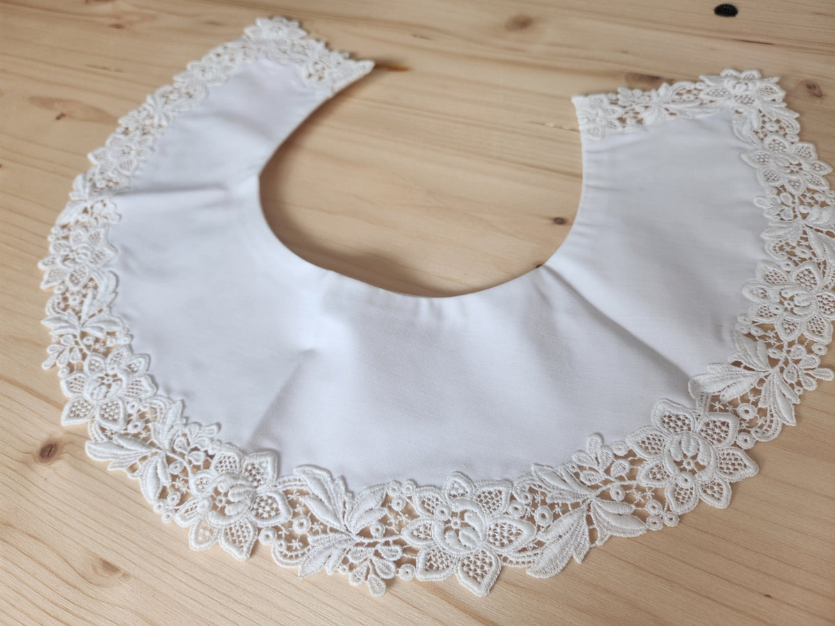 Grand col vintage mecanique coton dentelle adulte costume B8