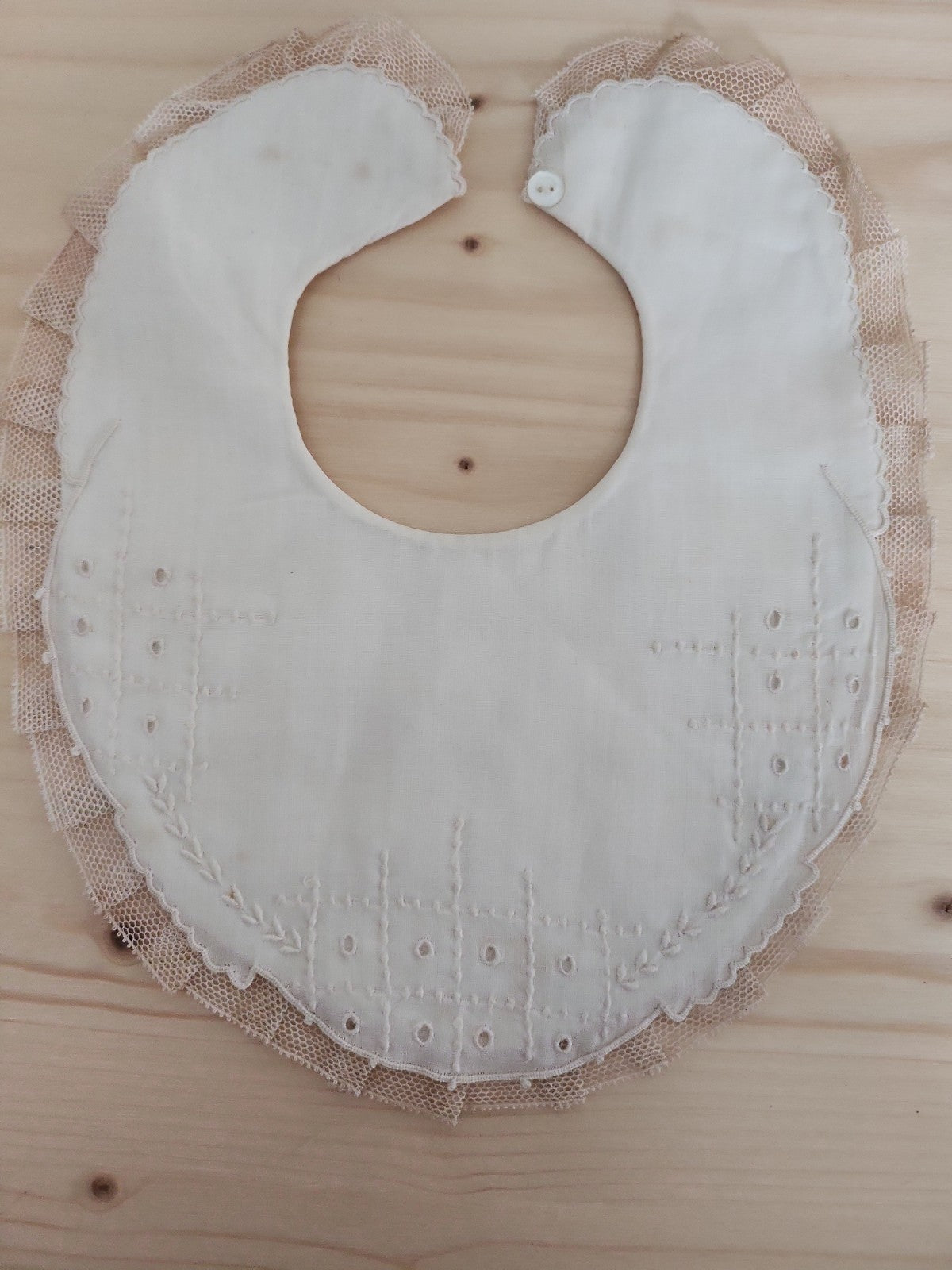 Lot 22 bavoirs anciens bebe poupée vintage à nettoyer B4
