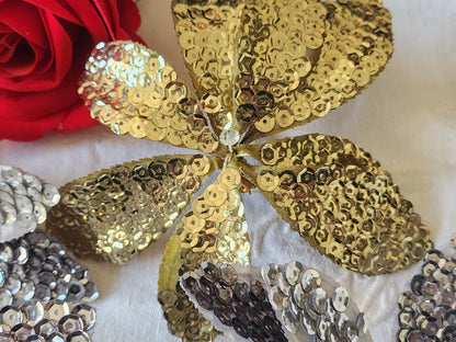 Lot 5 anciens ornement chapeau vintage creation  sur broche 12 cm