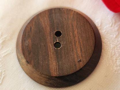 Enorme bouton ancien en bois XXL 4,4 cm 44 mm ref 319
