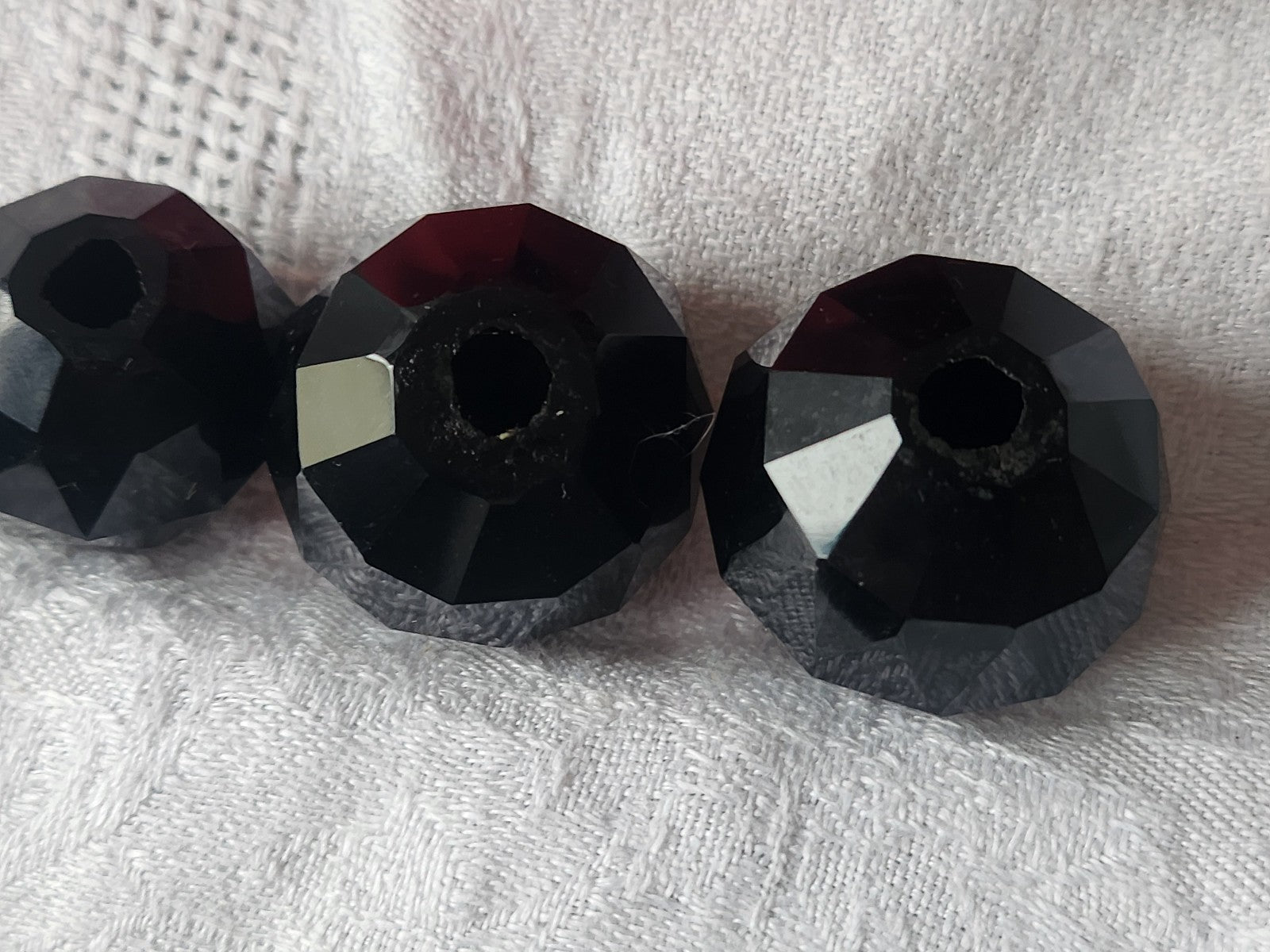Lot 3 boule en verre  anciens restauration poignée 2,7 et 2,5 cm ref 5738