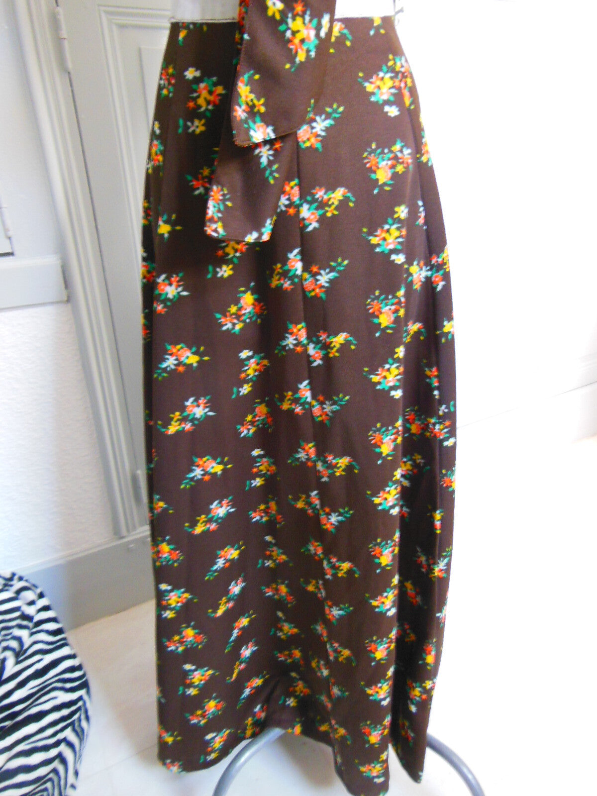 Pur vintage longue jupe bandeau cravate ancien taille 36/38 à remanier B4