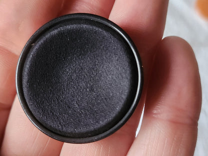 Collection enorme bouton ancien coeur passementerie noir 3,5 cm D17O