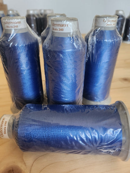 Lot 5 grosses bobines gutermann skala fil semi-transparent 10000 m teinte 311