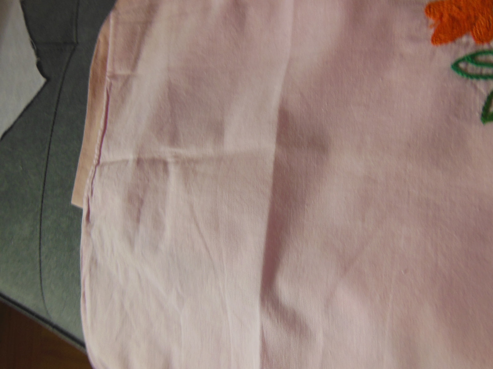 Chemise de nuit vintage rose  broderie dentelle à nettoyer B3