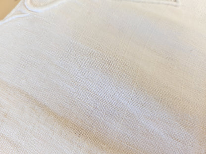 Ancien drap  monogramme AD épais en deux lés  185 cm sur 280 cm B7