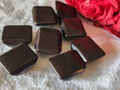 Lot 6 boutons vintage marron à pied  1,7 sur 1,9 cm à pied rectangle ref 6042