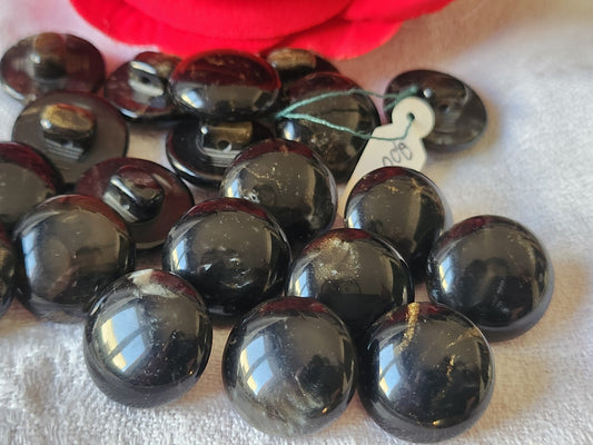 Lot 18 boutons vintage marron moucheté 1,7 cm ref 6127
