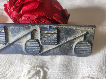 Tampon ancien sans support frise broderie collection lampion n°26-2
