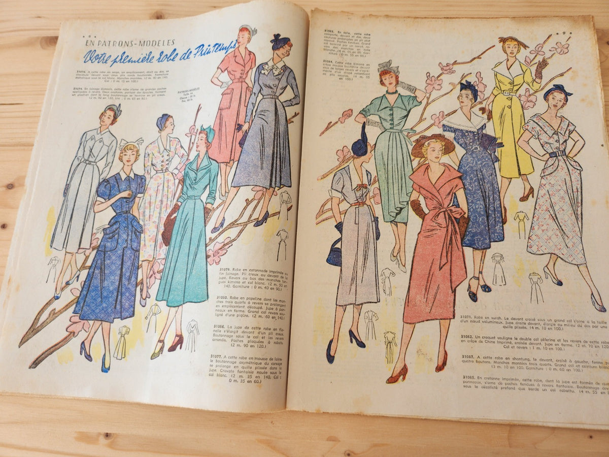 Le petit echo de la mode 1950 n°10 mode française année 50 printemps