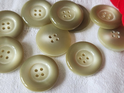 Lot 9 boutons vintage gris à trous 2,2 cm ref 2299