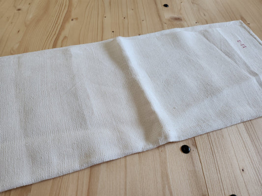Ancien coupon  toile épaisse  mini monogramme LM ouvrage création B8