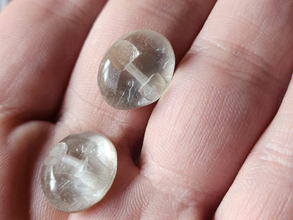 Collection duo boutons vintage en nacre 1,2 sur 1,5 à pied G8B