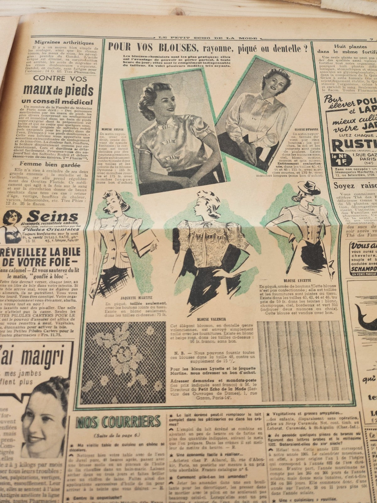 Le petit echo de la mode 1941 n°18 joli mois de Mai  parure enfant blouses
