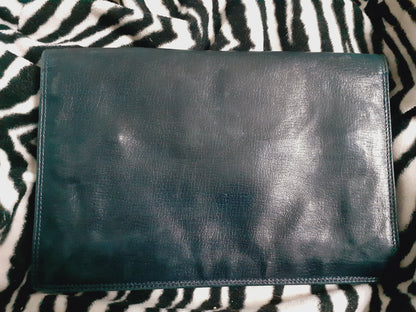 Ancien sac en main  bleu marine retro vintage pochette  A11
