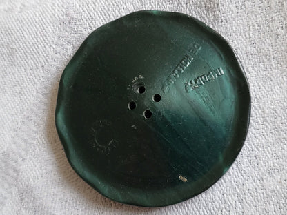 Enorme bouton ancien XXL collection vert 5 cm ou 50 mm ref 5549