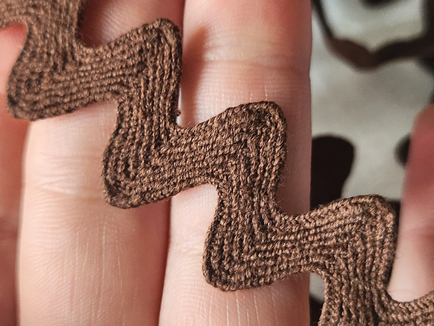 Galon vintage serpentine marron  large 5 mètres sur 2,2 cm (au max)  A2