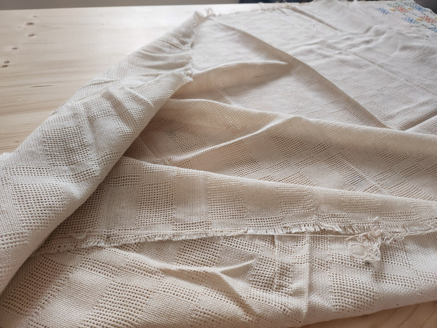 Grand ouvrage de dame ancien a terminer broderie 155 sur 92 cm B8