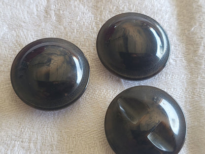 Lot 9 boutons vintage marron camaïeu  à pied diamètre 2,2 cm ref 5951