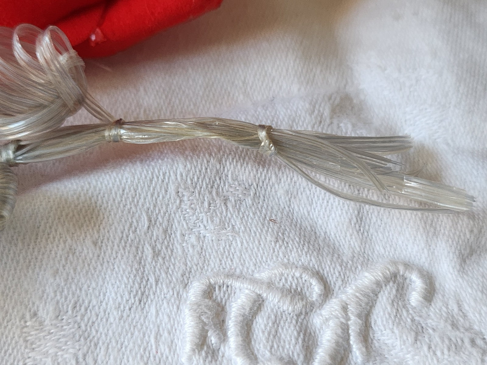 Petit bouquet ancien gris  original fait main modiste chapeau vintage T0-27