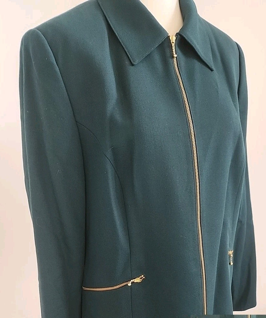 Veste neuve verte zippé Lucia étiquette année 1990/2000 taille 40 ref portant