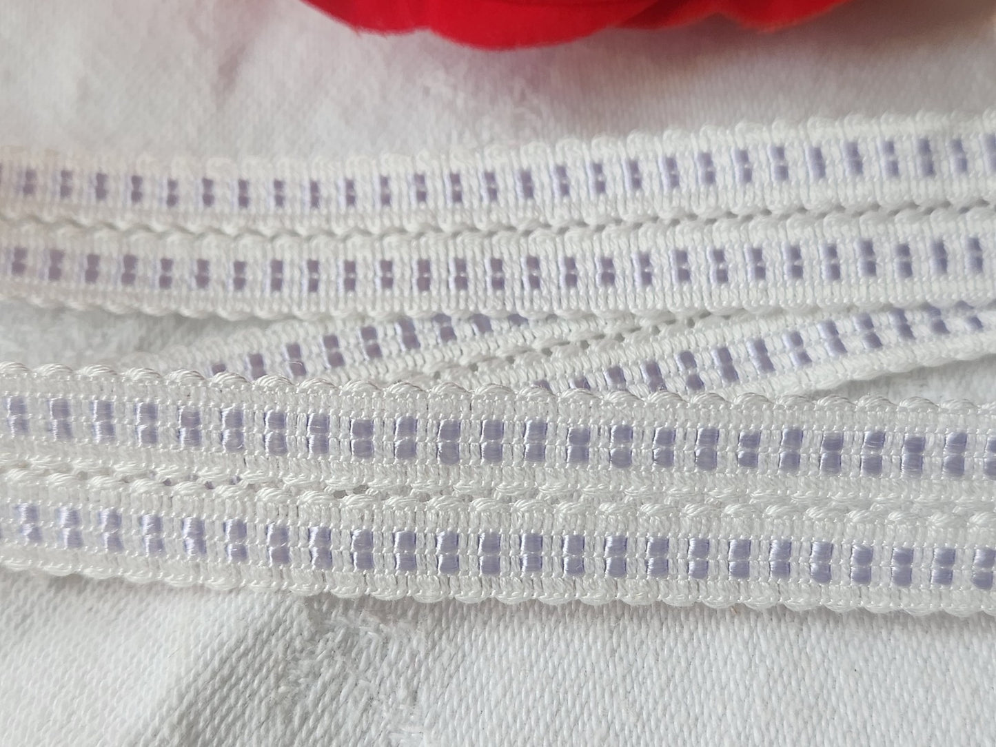 Galon vintage entre deux violet blanc biais 5 métres 1,6 cm A2