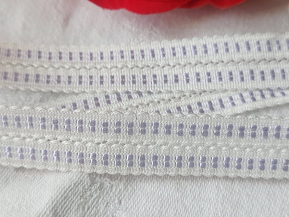 Galon vintage entre deux violet blanc biais 5 métres 1,6 cm A2