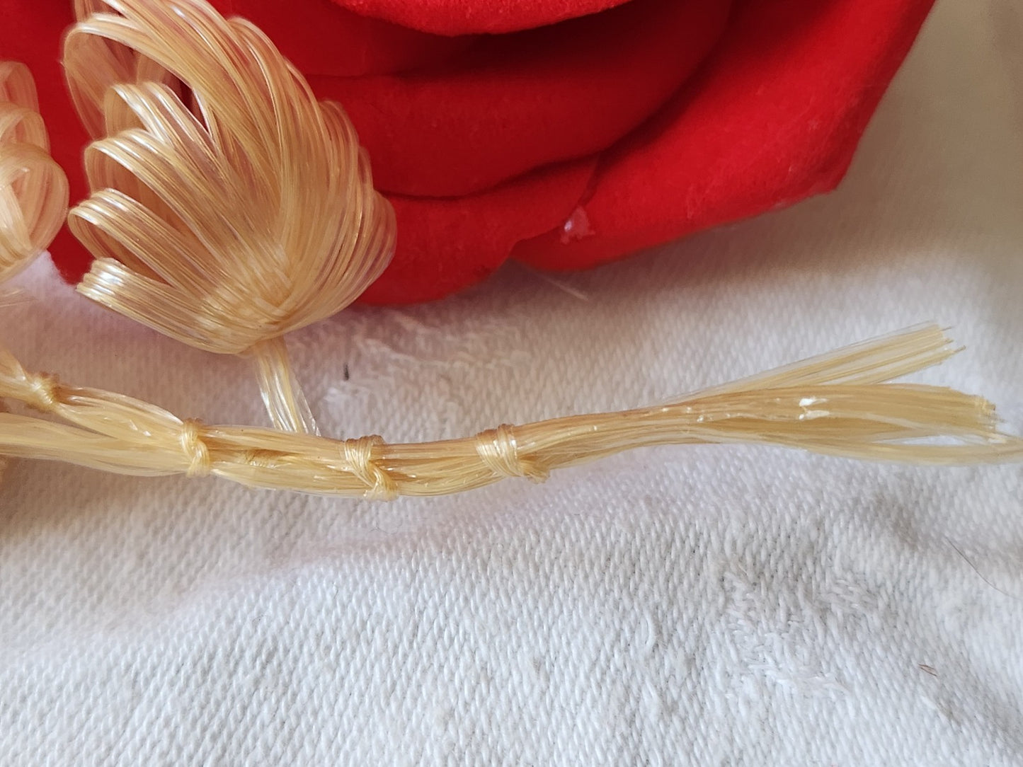 Petit bouquet ancien beige original fait main modiste chapeau vintage T0-28