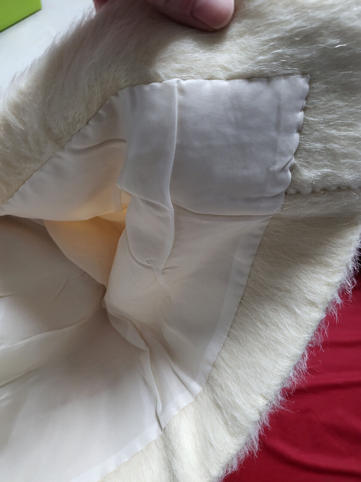 Etole ancienne vintage cape dessus d'épaule capeline fillette crème B5