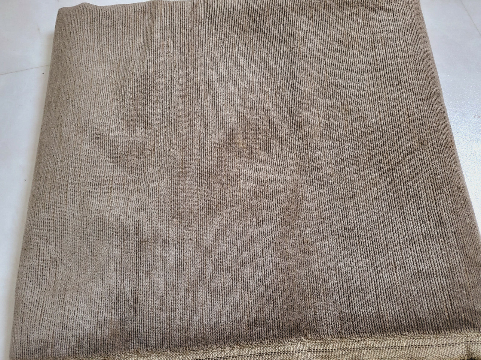 Grand coupon  tissu vintage velours fine trame marron 2 mètres 30 sur 1 m 45 B3