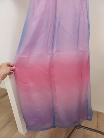 Pur vintage robe longue chemise de  nuit? année 60 damasT34/36?   ref portant