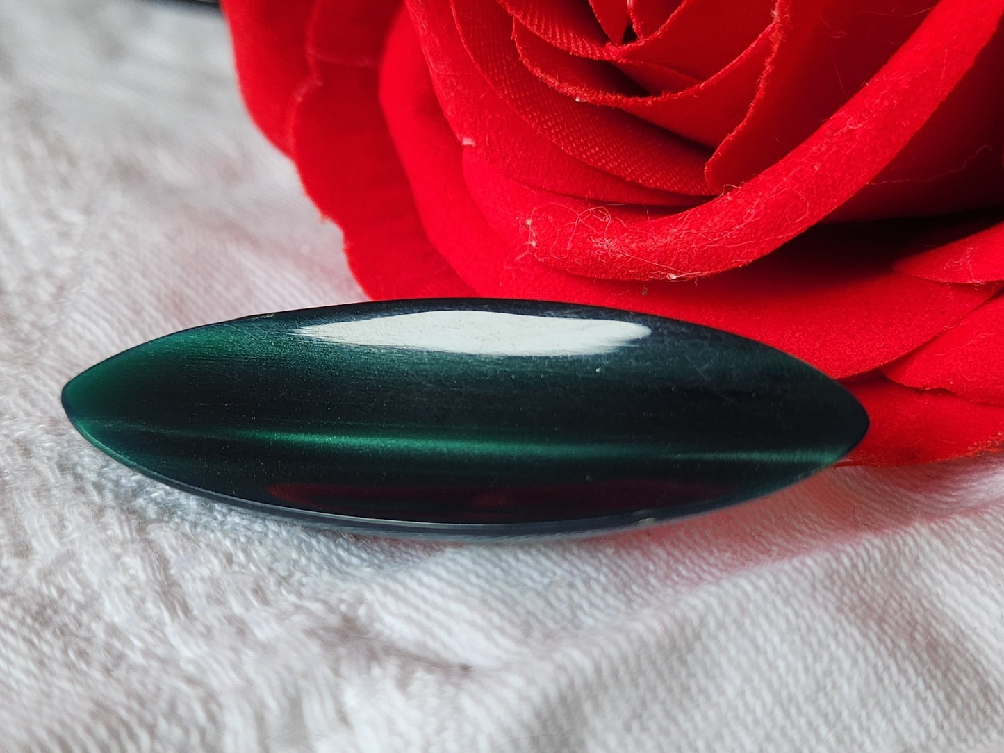 collection trés long bouton ancien vert vintage 4,8 cm G12K