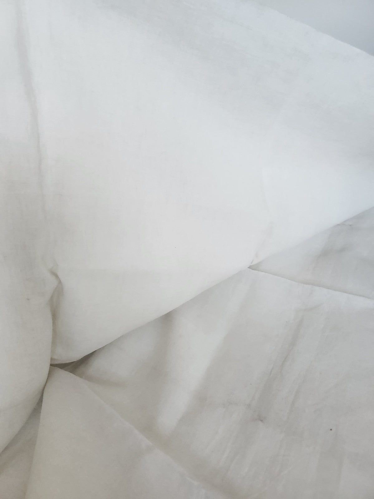 Ancien coupon de tissu en lin toile doux 185 sur 78 cm B5