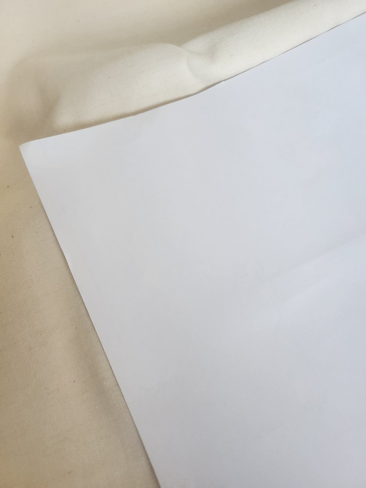 Ancien coupon de tissu toile métis beige 182 cm sur 97 cm B5