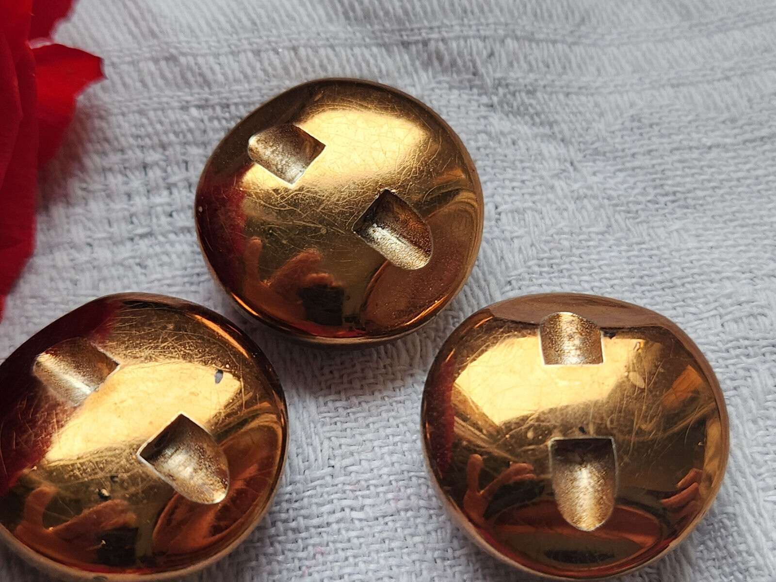 trio boutons vintage haut marron jolis à pied 2,2 cm ref 5995