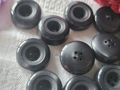 Lot 12 boutons vintage haut gris lumineux 1,7 cm ref 2417