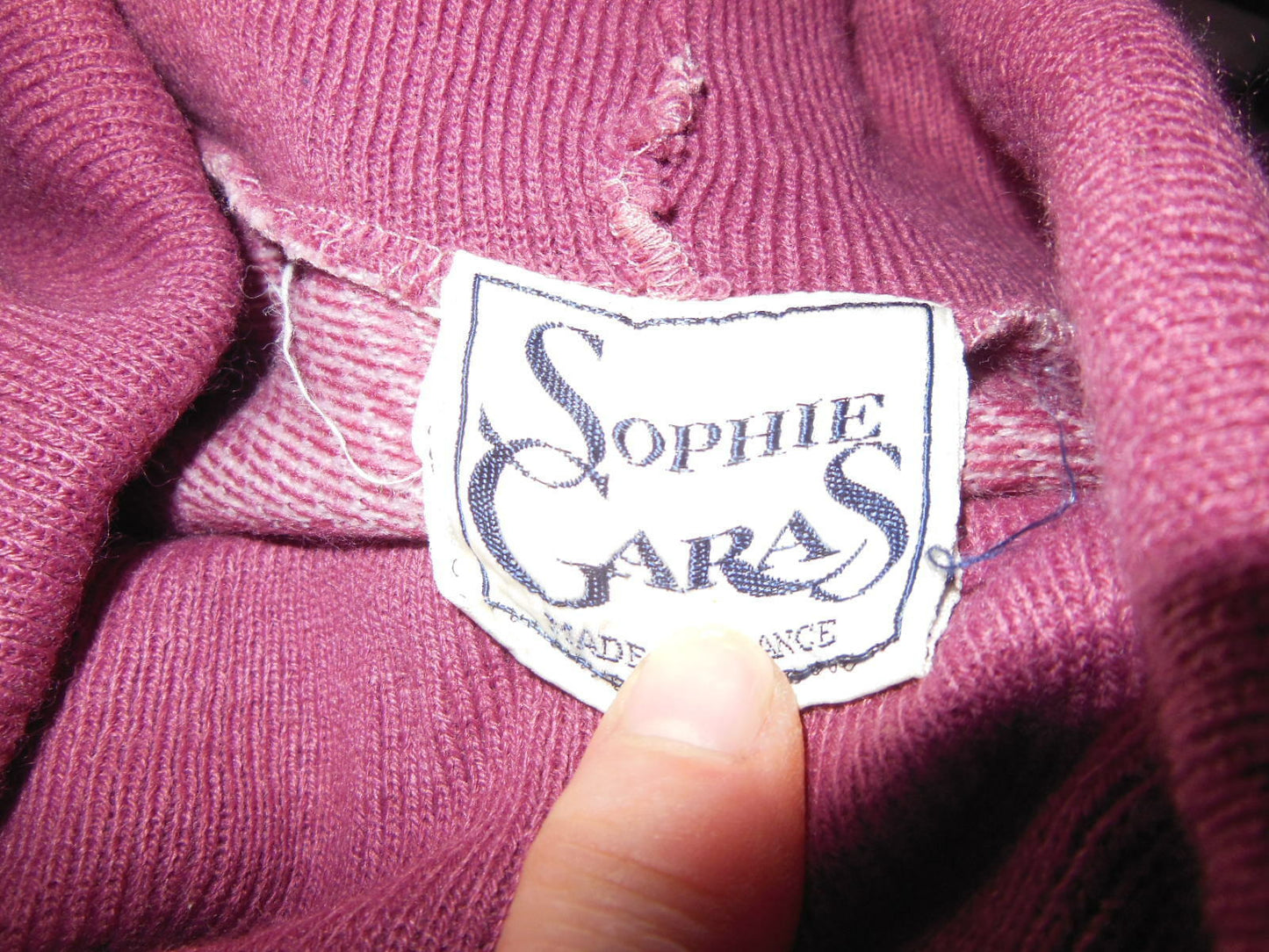 Pur vintage robe ancienne rose Sophie Garas 42? B7