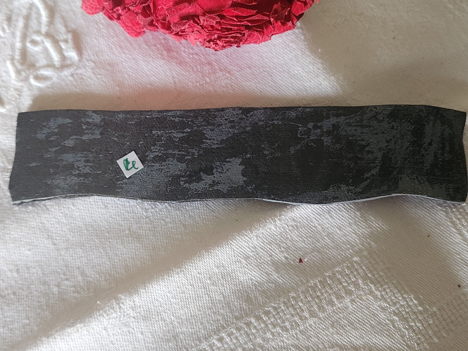 Tampon ancien sans support frise idéal broderie collection feuille long n°4