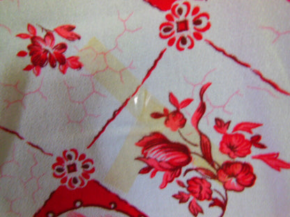 Nappe grande moulin champêtre rouge vintage serviette 2 mètres 90 B3