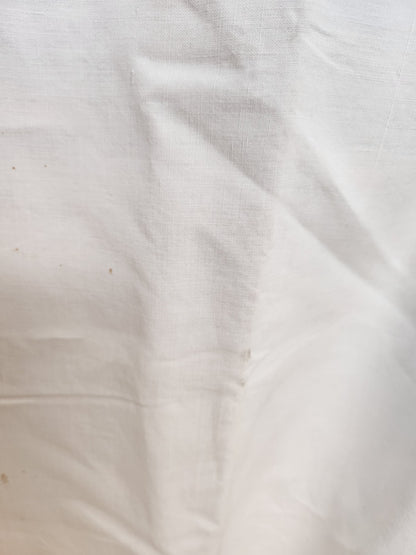 Ancien retour de drap blanc monogramme BB jour échelle découverte  B6
